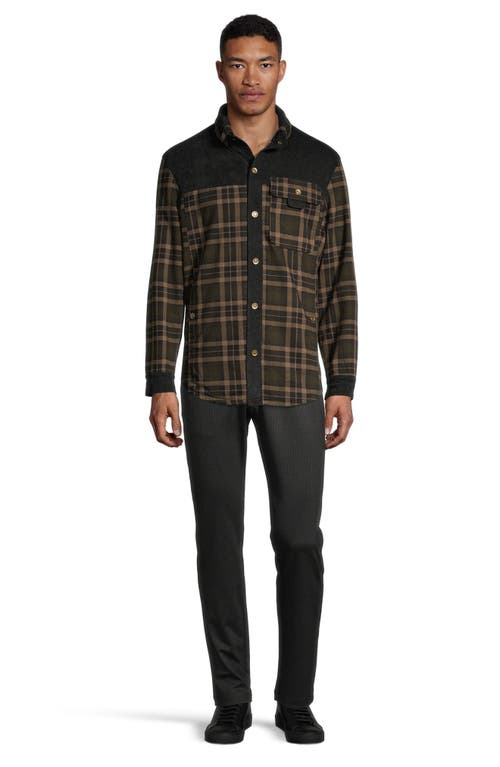 Shop Soul Of London Plaid Long Sleeve Shirt Jacket In Green