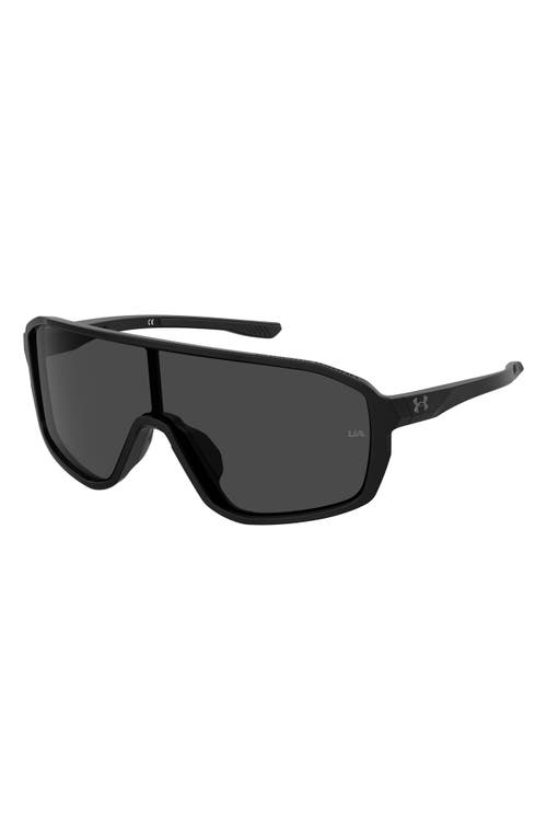 Shop Under Armour Game Day 99mm Shield Sport Sunglasses In Black/grey Oleophobic