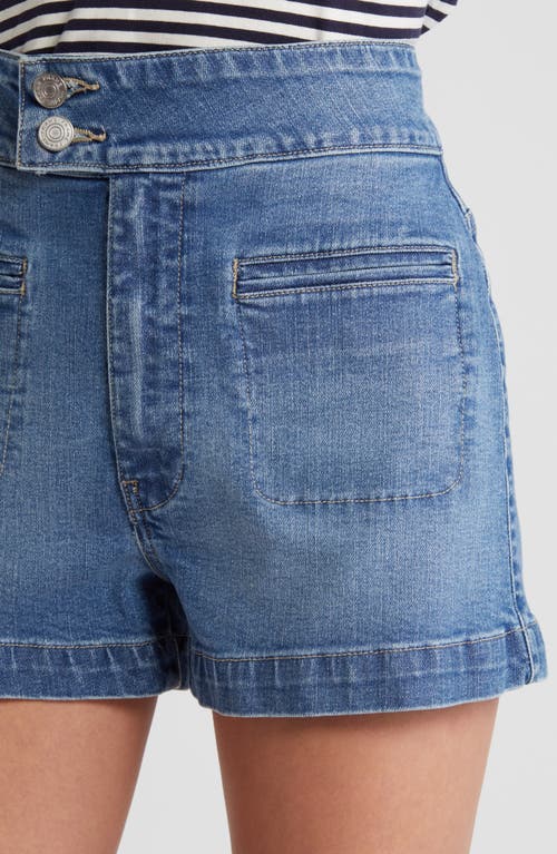 Frame Le Hardy Welt Pocket High Waist Denim Shorts In Geneva