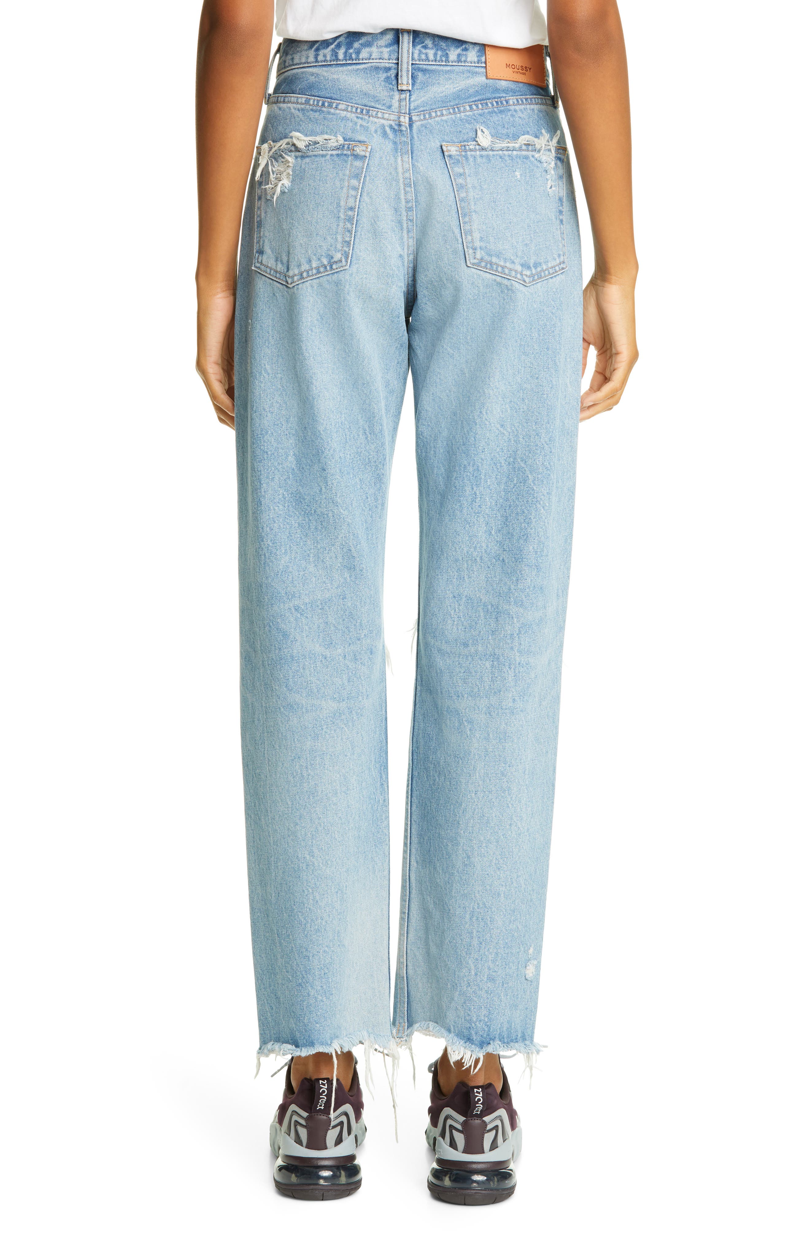 MOUSSY Odessa Ripped Straight Leg Jeans | Nordstrom