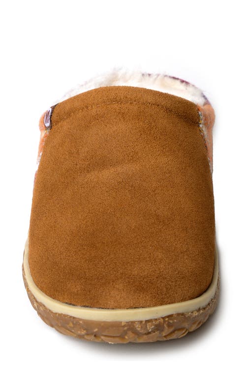 Minnetonka Tahoe Faux Fur Lined Slipper In Brown Multi