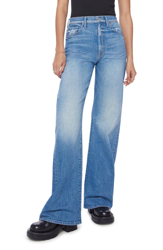 Mother The Lasso High Waist Wide Leg Jeans In How To Talk To A Tiger