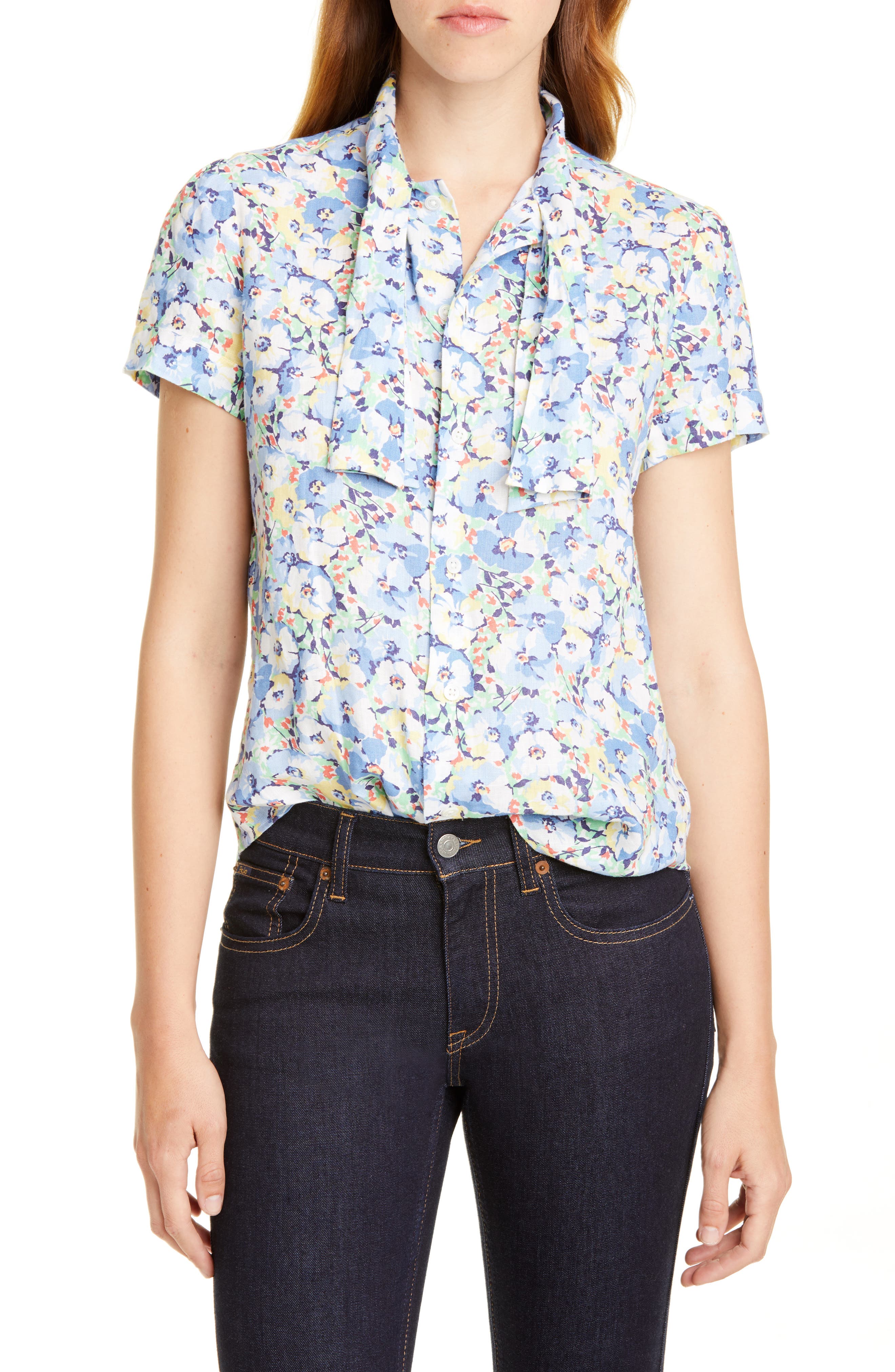 ralph lauren floral blouse