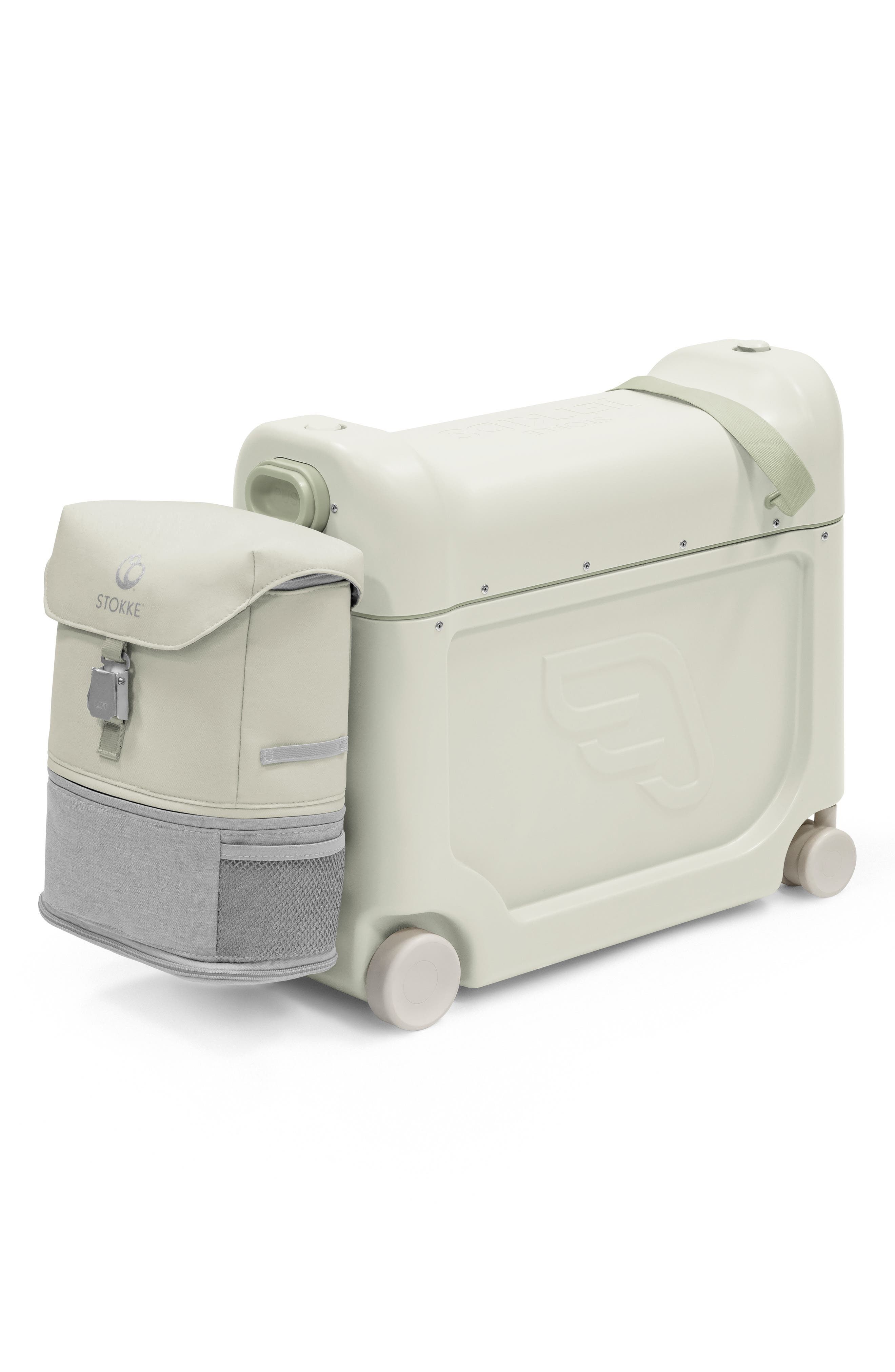 Stokke JetKids BedBox® Ride-On Carry-On Suitcase & Backpack Travel Set in Green 
