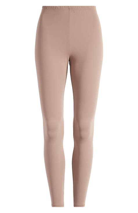 Skin Color (Beige) Mid Waist Ladies Beige Cotton Legging, Casual