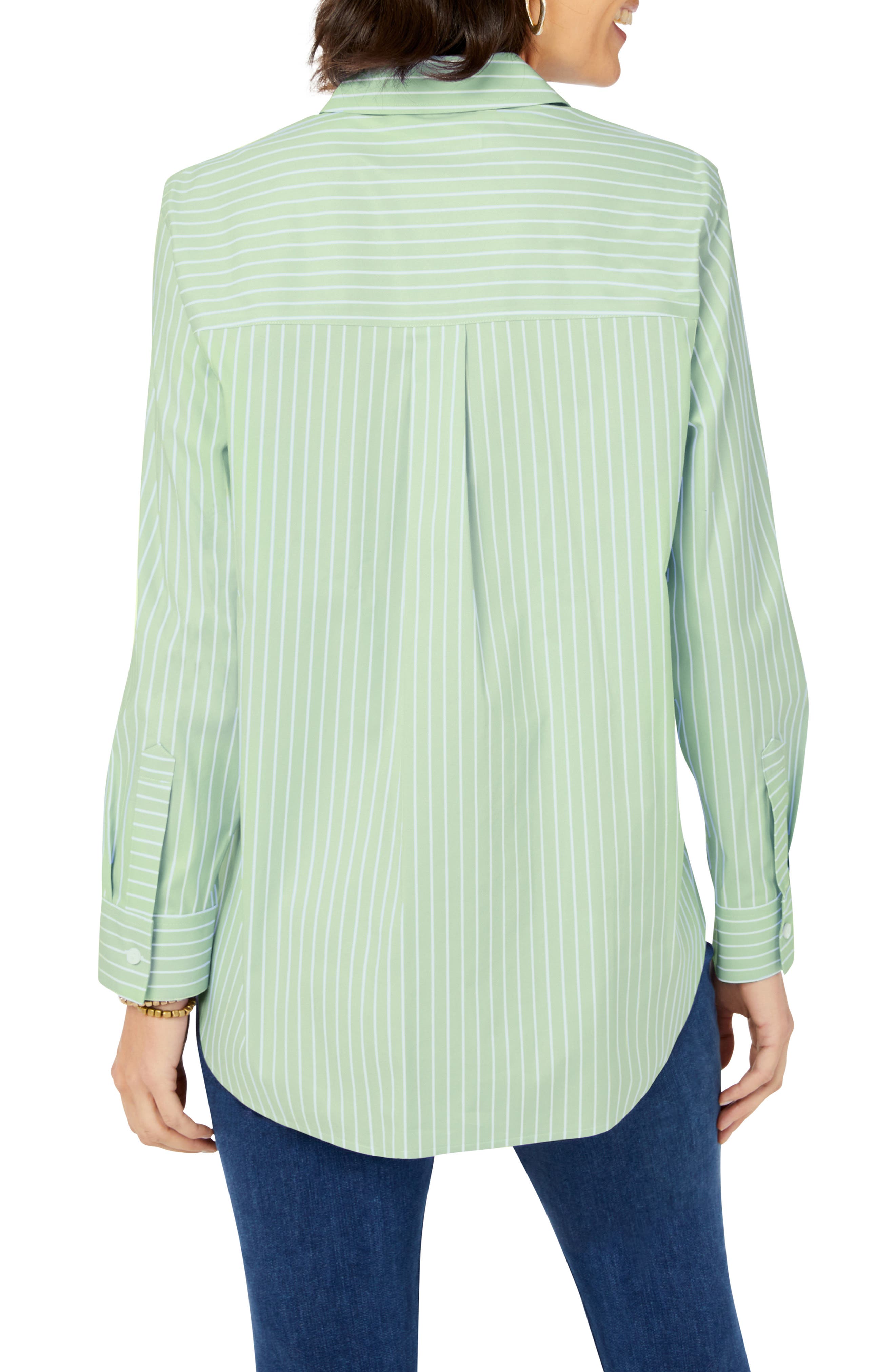 Foxcroft Stripe Boyfriend No-Iron 