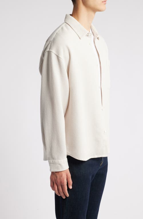 Shop Frame Thermal Button-up Shirt In Off White