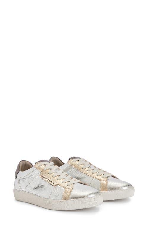 Shop Allsaints Sheer Low Top Sneaker In Silver/gold