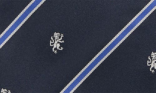 Shop Ralph Lauren Purple Label Repp Club Stripe Silk Tie In Navy/blue