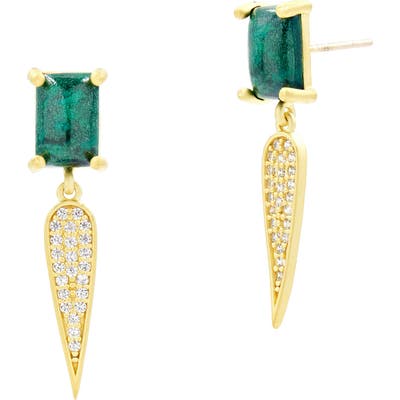Freida Rothman Harmony Pave Dagger Drop Earrings