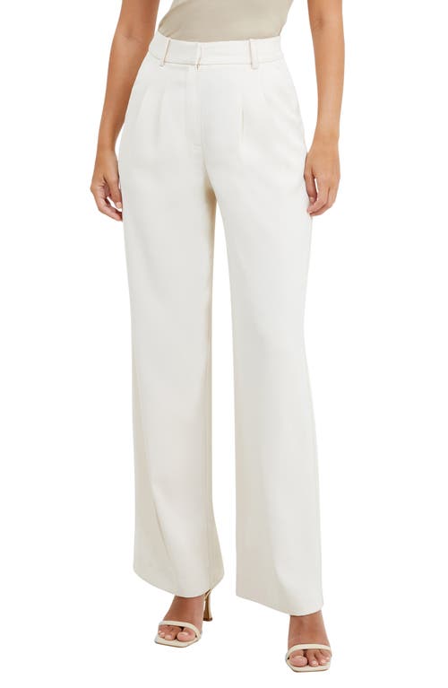 JACQUARD TEXTURED WIDE-LEG TROUSERS - Oyster-white