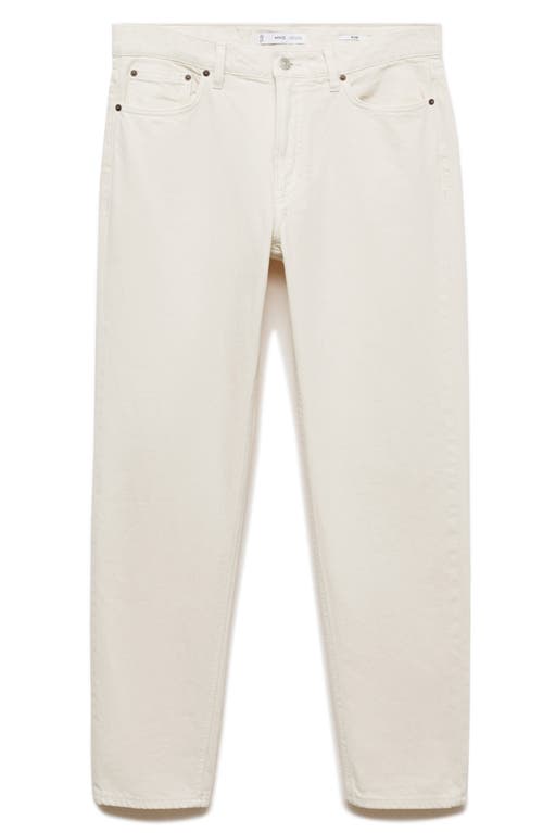 Shop Mango Bob Straight Leg Jeans In Ecru