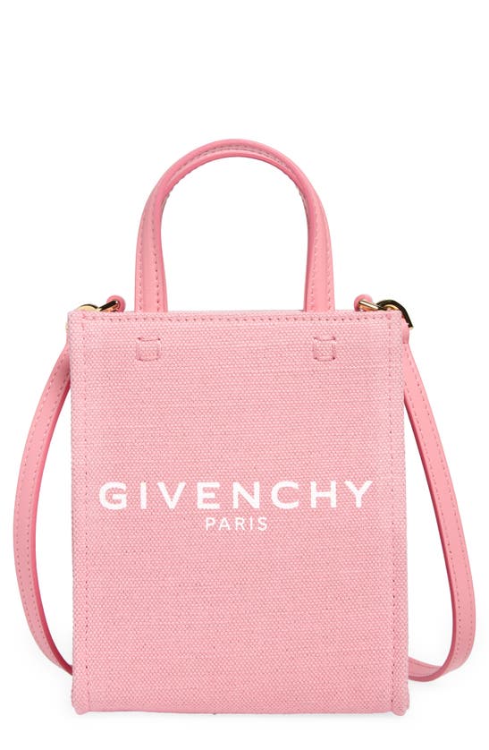 Givenchy Mini Canvas G-tote In Bright Pink