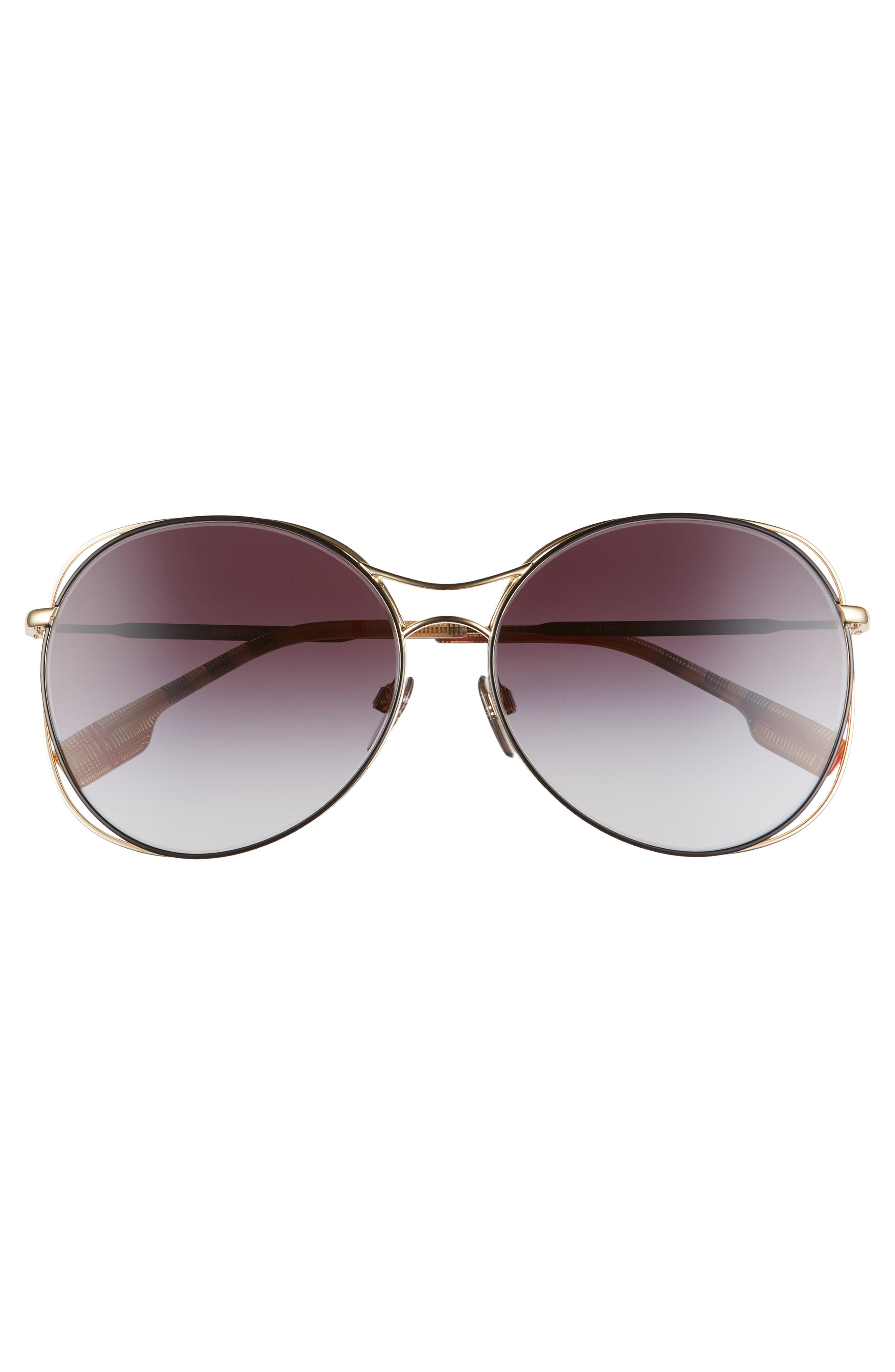 burberry 60mm round sunglasses