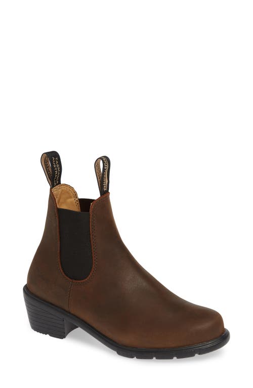 Blundstone 1673 Chelsea Bootie in Antique Brown Leather