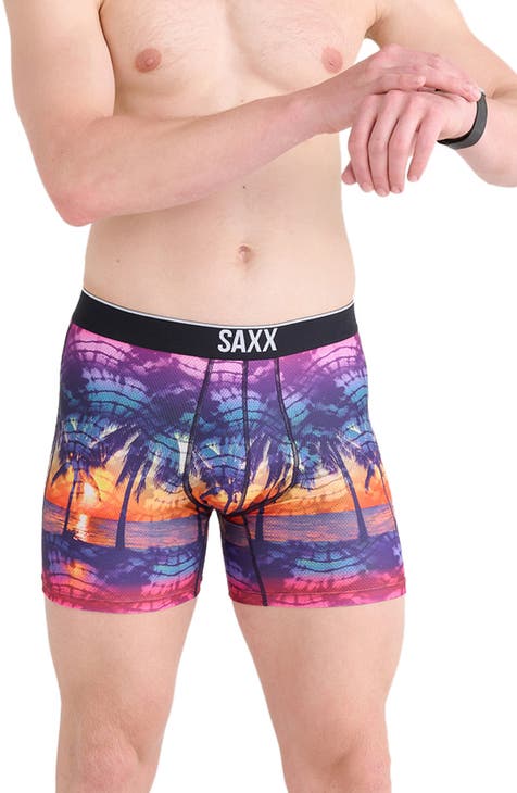 Saxx Saxx Underwear, Ultra Boxer, 2-Pack, Mens, PPB-Pop Trop/Blk - Time-Out  Sports Excellence