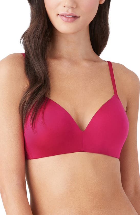 B.tempt'd By Wacoal Future Foundations Wire-free Lace T-shirt Bra In Bright Rose
