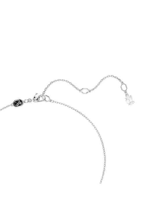 Swarovski Womens White Hyperbola Yellow Gold-tone And Rhodium-plated Zirconia Pendant Necklace In Silver