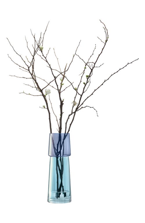 Lsa Gems Glass Vase In Sapphire