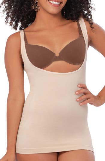 SHAPERMINT Open Bust Shapewear Cami, Seamless Tummy, Side and Back  Compression : : Clothing, Shoes & Accessories