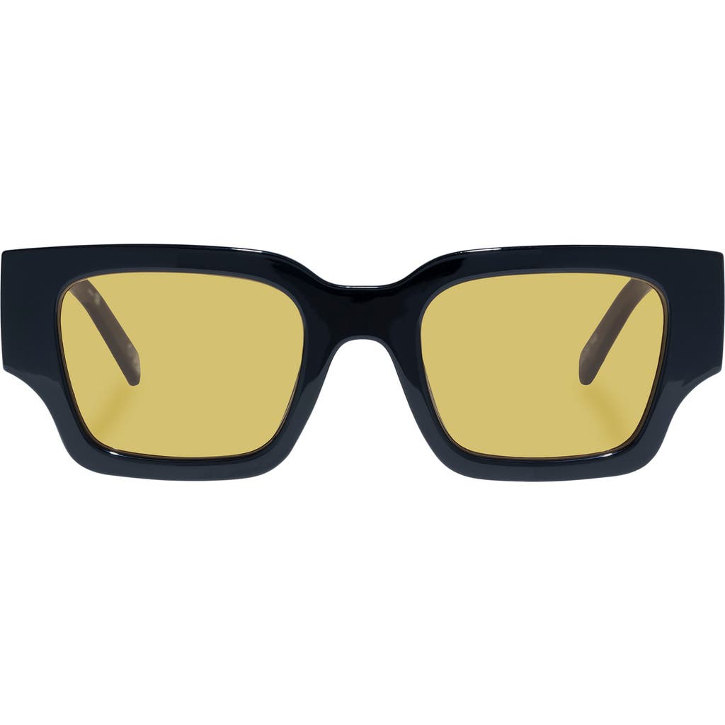 Le Specs Atlantis 50mm Rectangular Sunglasses In Black