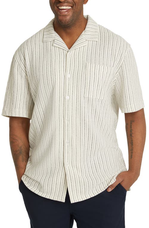 Hooper Relaxed Fit Knit Camp Shirt in Cream