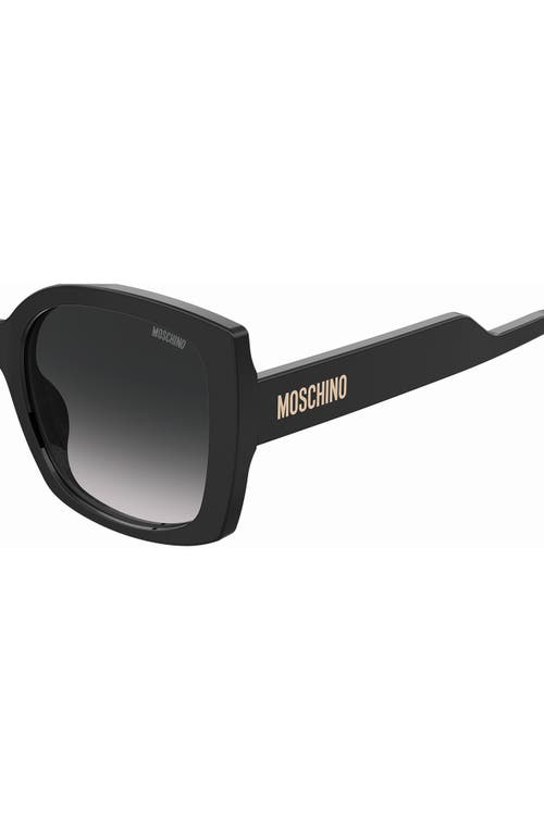 Moschino 54mm Gradient Square Sunglasses In Black/grey