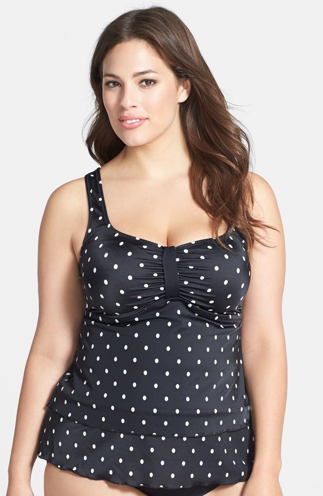 Elomi 'Rara' Tiered Tankini Top (Plus Size) Nordstrom