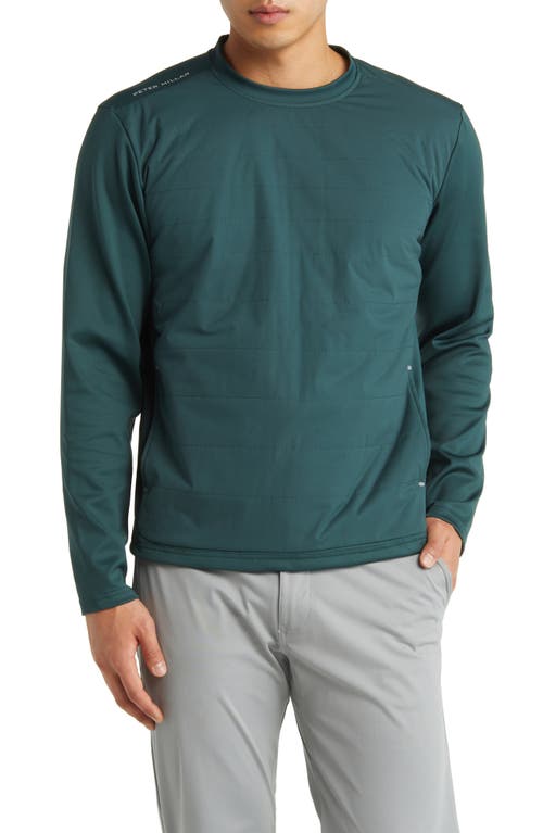 Peter Millar Bond Elite Quilted Crewneck Pullover Balsam at Nordstrom,