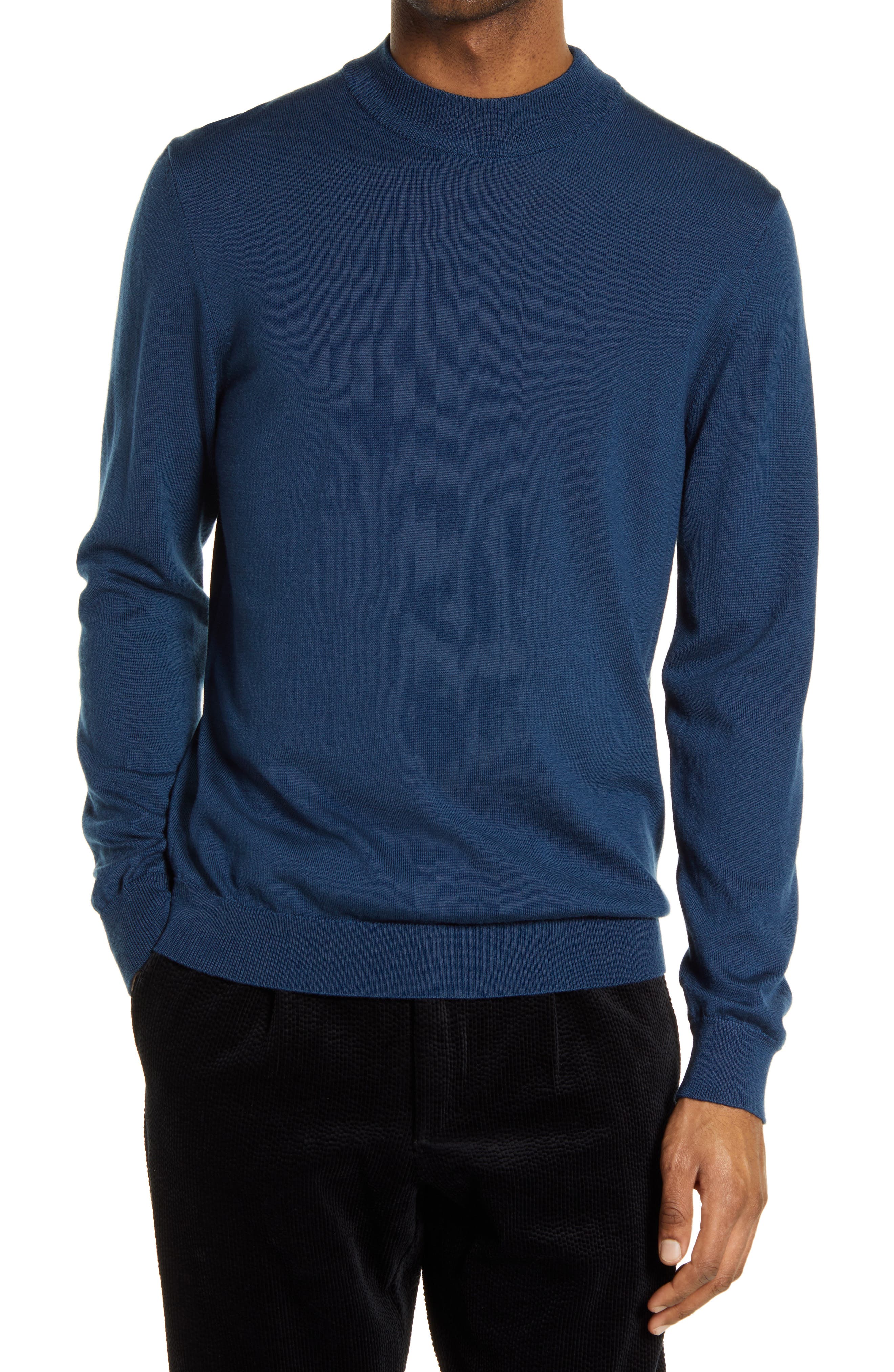 blue pullover men