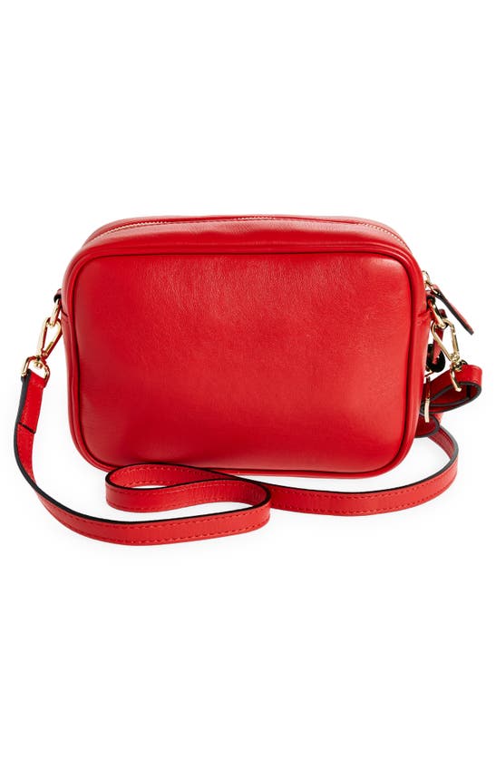 Shop Valentino By Mario Valentino Mia Embossed Crossbody Bag In Flame Red