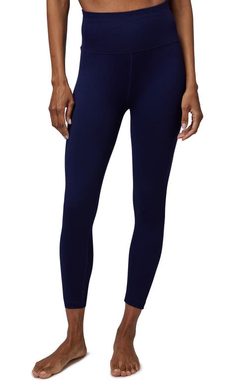 Spiritual Gangster Love Sculpt Rib 7/8 Leggings Inky Navy at Nordstrom,