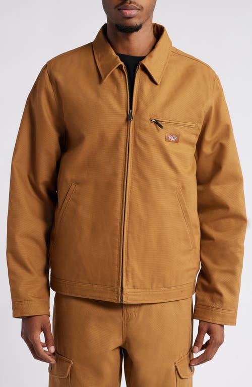 Shop Dickies Cotton Duck Canvas Jacket In Brown Duck