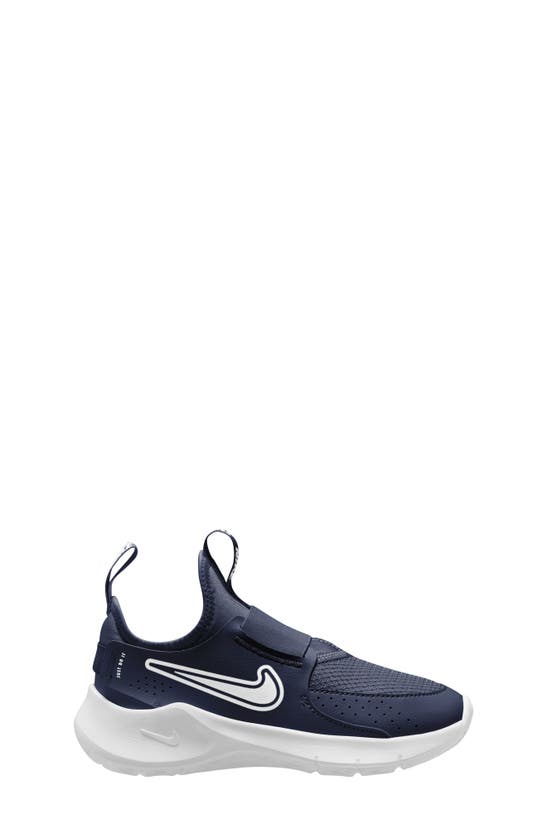 Nike Flex Runner 3 Slip-on Shoe In Midnight Navy/ White