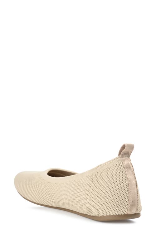 Shop Journee Collection Jersie Knit Ballet Flat In Taupe