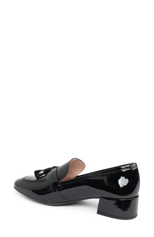 Patricia Green Beckham Block Heel Tassel Loafer In Black Patent