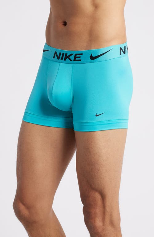 Shop Nike 3-pack Dri-fit Essential Micro Trunks In Cyber/stucco/dusty Cactus