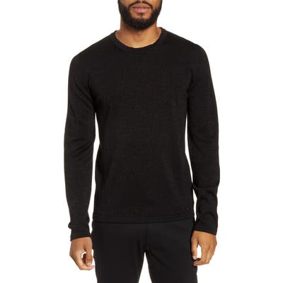 Hugo Sepo Crewneck Wool Blend Sweater, Black