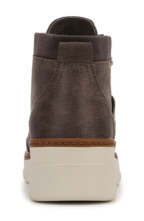 Blowfish Footwear Camden Wedge Sneaker In Grey Microsuede