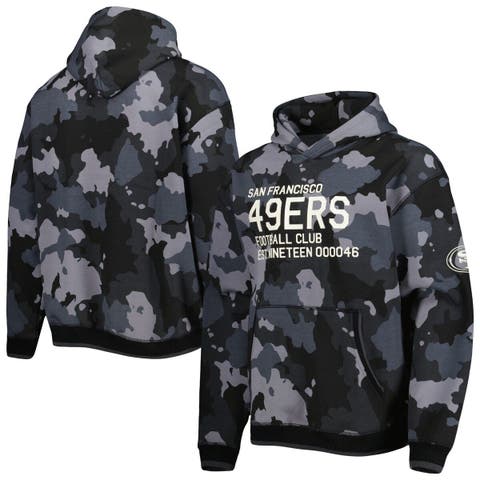 Men's The Wild Collective Black New York Jets Camo Pullover Hoodie