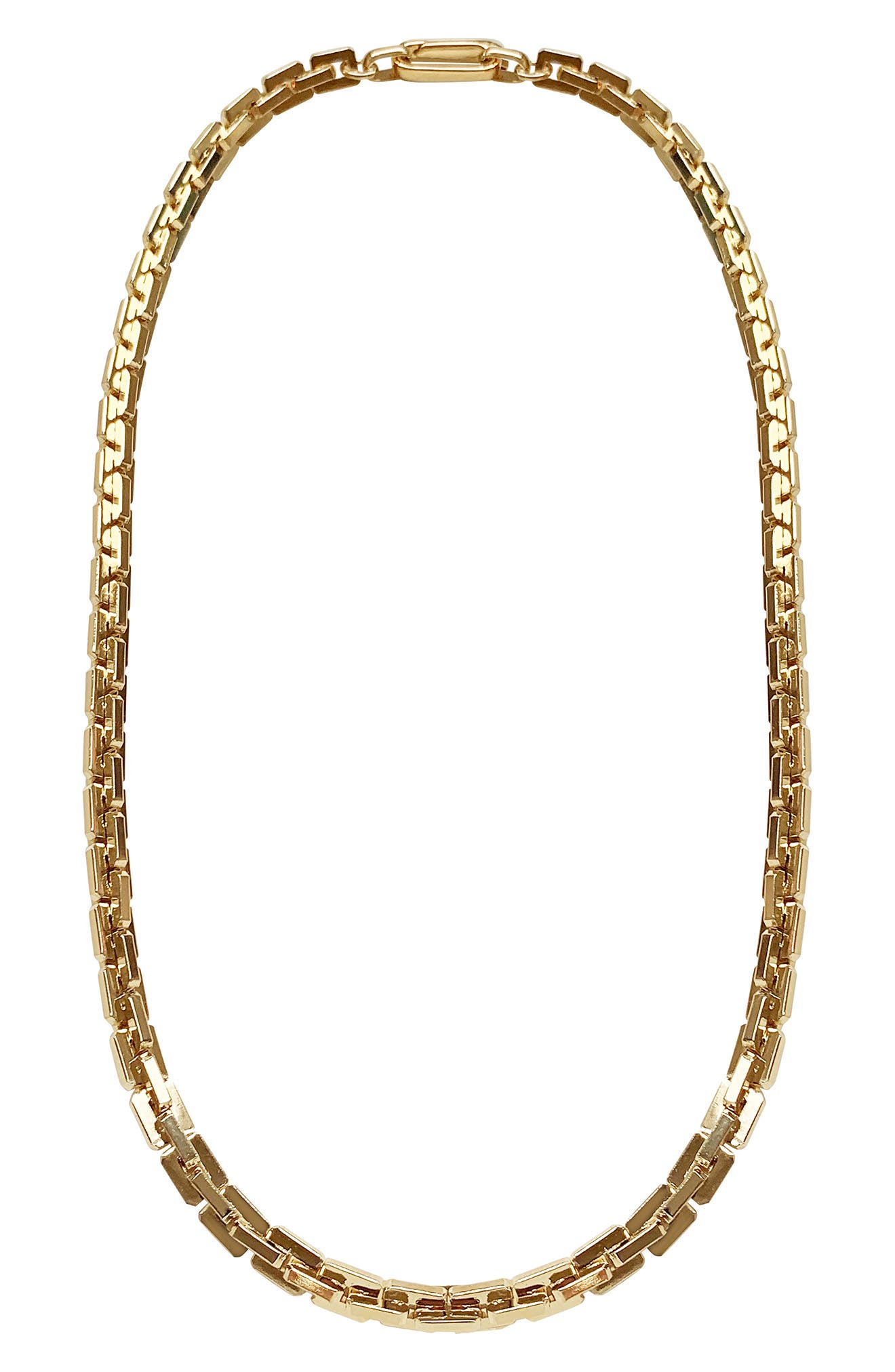 Laura Lombardi Greca Chain Necklace in Brass at Nordstrom