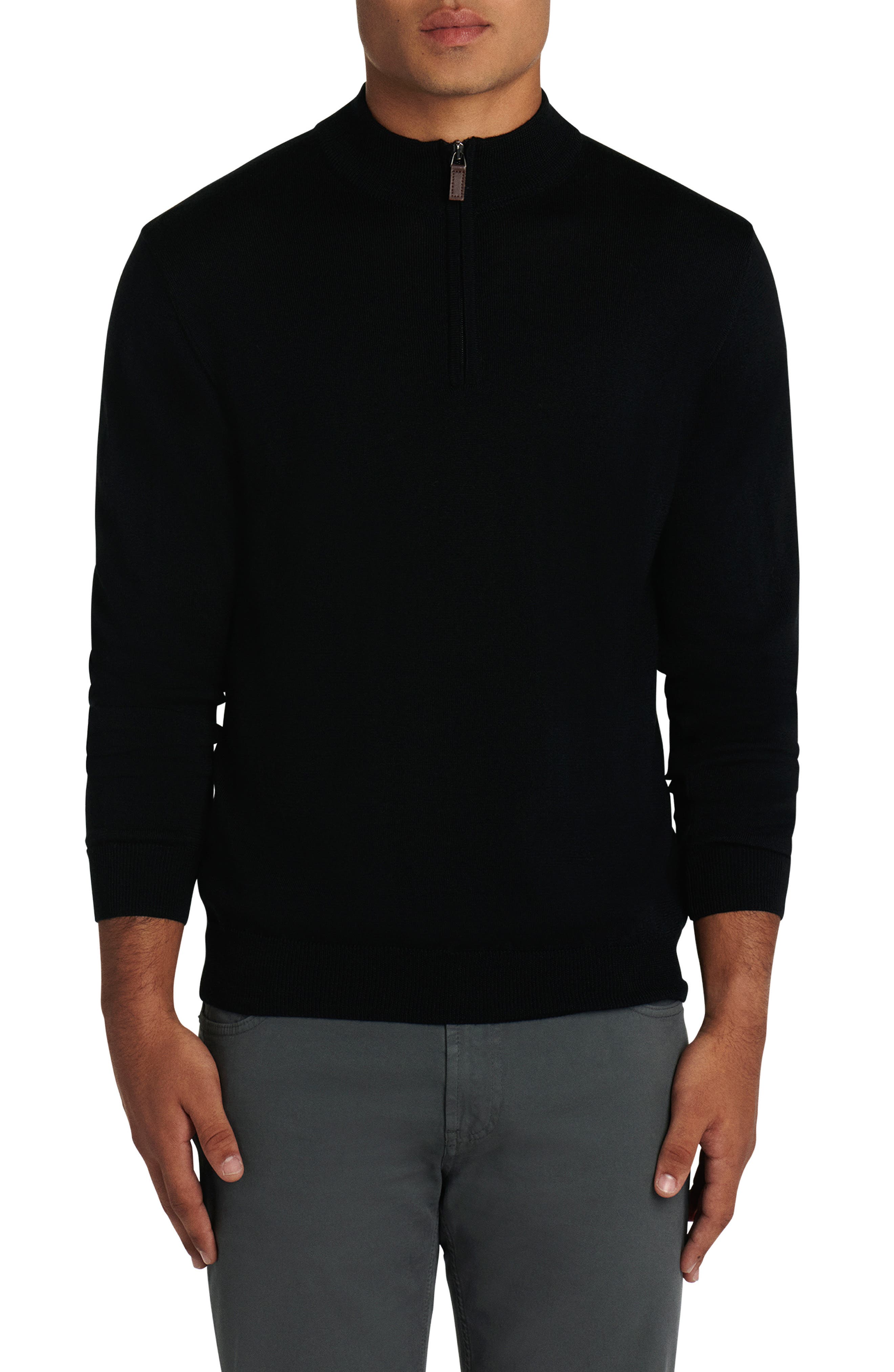 zip up mock neck sweater
