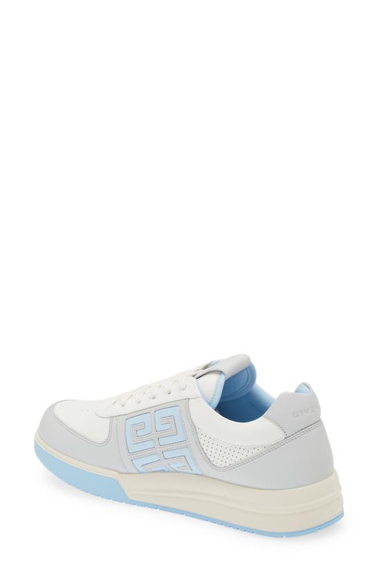 Shop Givenchy G4 Low Top Leather Sneaker In Grey/ Blue