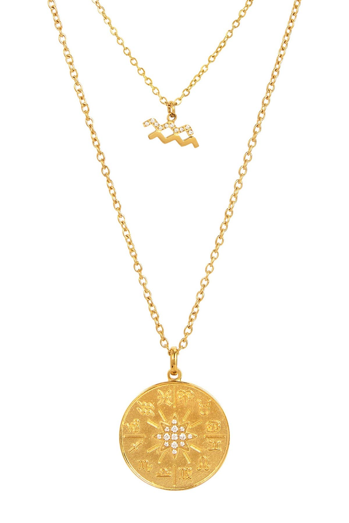 silver horoscope necklace