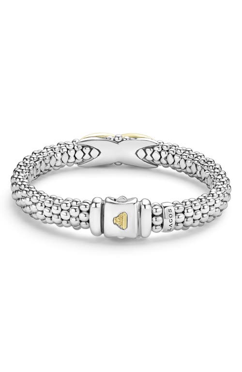 Lagos Embrace Center X Bracelet In Silver/gold