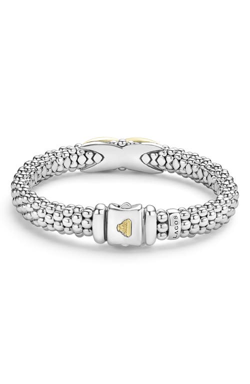 Shop Lagos Embrace Center X Bracelet In Silver/gold