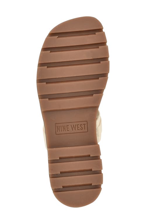 Shop Nine West Cazz Platform Slide Sandal In Ivory