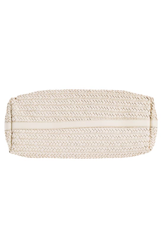 Shop Madewell Handwoven Leather Tote In Alabaster