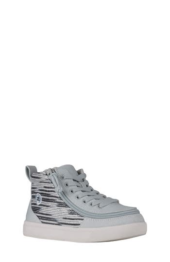 Shop Billy Footwear Kids' Classic D|r High Top Sneaker In Silver Streak