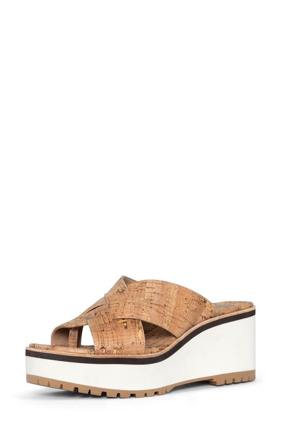 Shop Donald Pliner Wedge Platform Sandal In Natural